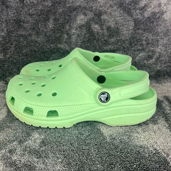 Crocs Classic Rubber Slip-On Comfort Clogs Unisex Mint - Women’s 6 - Picture 3 of 6